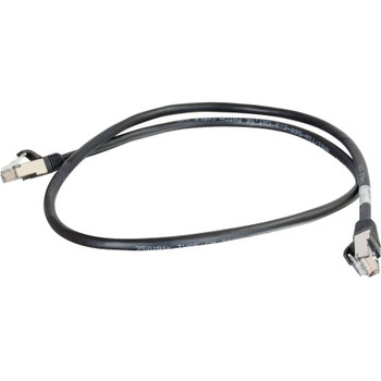 C2G-10ft Cat5e Molded Shielded (STP) Network Patch Cable - Black 28693