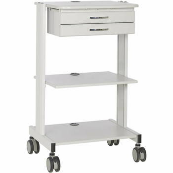 Eaton Tripp Lite Series Mobile Workstation with 2x Adjustable Shelves, 2x Metal Drawers, Locking Casters, TAA WWSS2DWSTAA