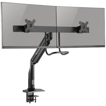 Tripp Lite by Eaton Safe-IT Precision-Placement Dual-Display Desk Clamp or Grommet with Antimicrobial Tape for 17" to 35" Displays, USB Ports DMPDD1735AM