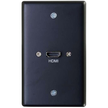 C2G Single Gang Wall Plate with HDMI Pigtail Black 39878