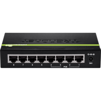 TRENDnet 8-Port Gigabit GREENnet PoE+ Switch, 4 x Gigabit PoE-PoE+ Ports, 4 x Gigabit Ports, 61W Power Budget, 16 Gbps Switch Capacity, Ethernet Unmanaged Switch, Lifetime Protection, Black, TPE-TG44G TPE-TG44g