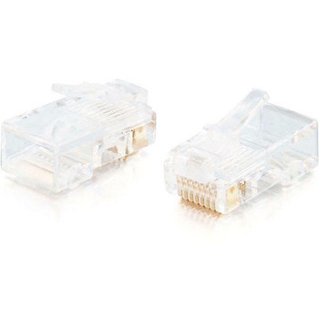 C2G RJ45 Cat5 8x8 Modular Plug for Flat Stranded Cable - 25pk 01939