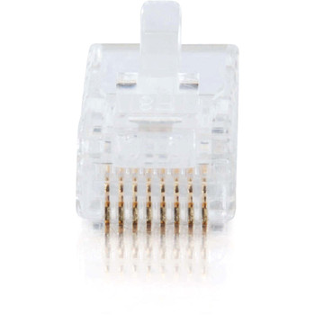 C2G RJ45 Cat5 8x8 Modular Plug for Flat Stranded Cable - 25pk 01939