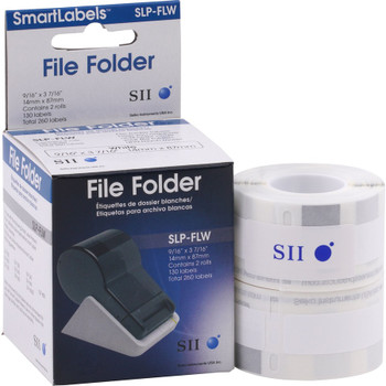 Seiko SLP-FLB White/Blue File Folder Labels SLP-FLW