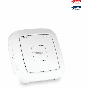 TRENDnet AC1200 Dual Band PoE Indoor Access Point, MU-MIMO, 867 Mbps WiFi AC, 300 Mbps WiFi N Bands, Client Bridge, Repeater Modes, Gigabit PoE LAN Port, Captive Portal For Hotspot, White, TEW-821DAP TEW-821DAP