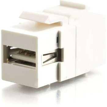 C2G Snap-In USB A/B Female Keystone Insert Module - White 28751