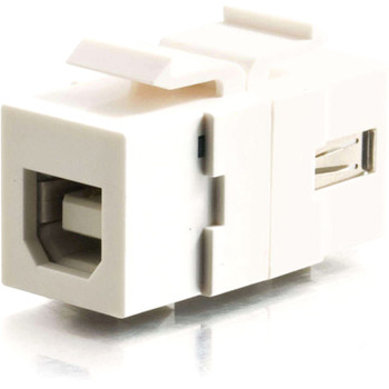 C2G Snap-In USB A/B Female Keystone Insert Module - White 28751
