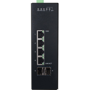 Tripp Lite by Eaton 4-Port Lite Managed Industrial Gigabit Ethernet Switch - 10/100/1000 Mbps, 2 GbE SFP Slots, -10�&deg; to 60�&deg;C, DIN Mount - TAA Compliant NGI-S04C2