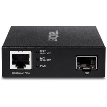 TRENDnet Gigabit Poe Pd SFP Fiber Media Converter; Poe Powered 100/1000Base-T to SFP Fiber Media Converter; Compact Design; TFC-PGSFP TFC-PGSFP