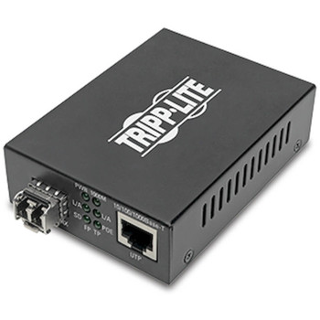 Tripp Lite by Eaton Gigabit Multimode Fiber to Ethernet Media Converter, POE+ - 10/100/1000 LC, 850 nm, 550M (1804.46 ft.) N785-P01-LC-MM1