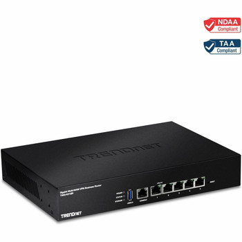 TRENDnet Gigabit Multi-WAN VPN Business Router; TWG-431BR; 5 x Gigabit ports; 1 x Console Port; QoS; Inter-VLAN Routing; Dynamic Routing; Load-Balancing; High Availability; Online Firmware Updates TWG-431BR