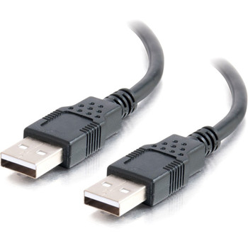 C2G 6.6ft USB Cable - USB A to USB A Cable - USB 2.0 - Black - M/M 28106