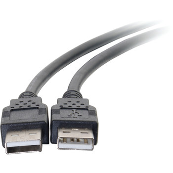 C2G 6.6ft USB Cable - USB A to USB A Cable - USB 2.0 - Black - M/M 28106