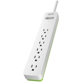 APC by Schneider Electric Essential SurgeArrest PE66W, 6 Outlets, 6 Foot Cord, 120V, White PE66W