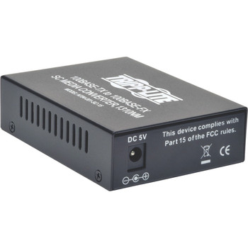 Tripp Lite by Eaton 10/100 UTP to Singlemode Fiber Media Converter RJ45 / SC 15km 1310nm N784-001-SC-15