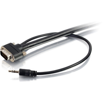 C2G 15ft Select VGA and 3.5mm Stereo Audio Cable - VGA and AUX Cable - In-Wall CMG Rated - M/M 50227