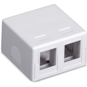 Black Box Value Line Surface-Mount Housing, 2-Port, White SMH-2