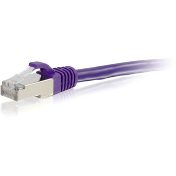 C2G-10ft Cat6 Snagless Shielded (STP) Network Patch Cable - Purple 00906