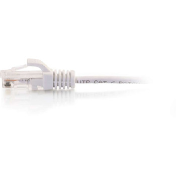 C2G 1ft Cat6 Snagless Unshielded (UTP) Slim Ethernet Patch Cable - White 01185