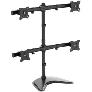 Tripp Lite by Eaton TV Desk Mount Monitor Stand Quad-Display Swivel Tilt for 13-27in Flat Screen Displays DDR1327MQ