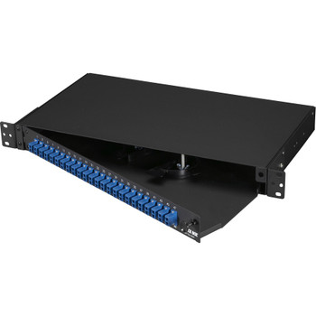 Black Box Rackmount Preloaded Fiber Enclosure 1U, (24) Duplex LC Pair JPM385A