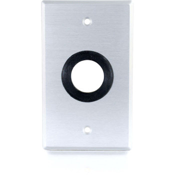 C2G 1in Grommet Cable Pass Through Single Gang Wall Plate - Brushed Aluminum 40488
