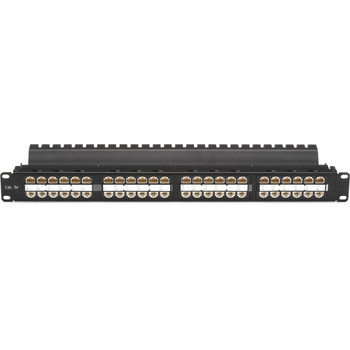 Black Box CAT5e Feed-Through Patch Panel - 1U, Unshielded, 48-Port JPM810A-HD