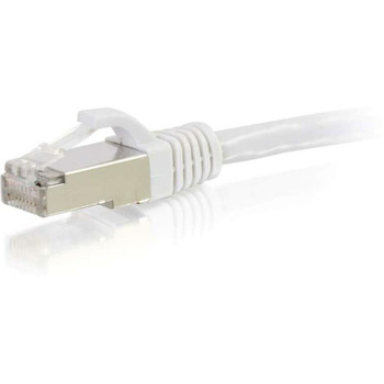 C2G-10ft Cat6 Snagless Shielded (STP) Network Patch Cable - White 00923