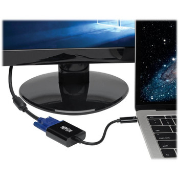 Tripp Lite by Eaton USB C to VGA Adapter Converter, Thunderbolt 3 - M/F, USB 3.1, 1080p, Black, USB Type C, USB-C, USB Type-C U444-06N-VB-AM