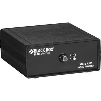 Black Box RJ45 2-to-1 CAT6 Ethernet 10G Manual Desktop Switch SW1030A