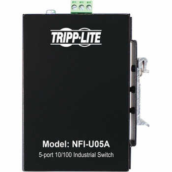 Tripp Lite by Eaton 5-Port Unmanaged Industrial Ethernet Switch - 10/100 Mbps, Ruggedized, -40�&deg; to 75�&deg;C, EIP QoS, DIN/Wall Mount - TAA Compliant NFI-U05A