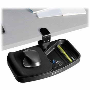 Eaton Tripp Lite Series Under-Desk Clamp-On Storage Tray with Built-In Mouse Pad and Wrist Rest DMUDSC