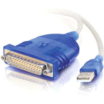 C2G 6ft USB to Serial Adapter - USB to DB25 Serial RS232 Cable - M/M 22429
