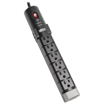 Tripp Lite by Eaton Protect It! 8-Outlet Surge Protector, 6 ft. (1.83 m) Cord, 2160 Joules, Tel/DSL Protection, Cord Clip TLP806TEL