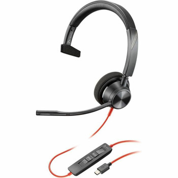 Poly Blackwire 3310 Monaural USB-C Headset +USBC/A Adapter 8X215AA