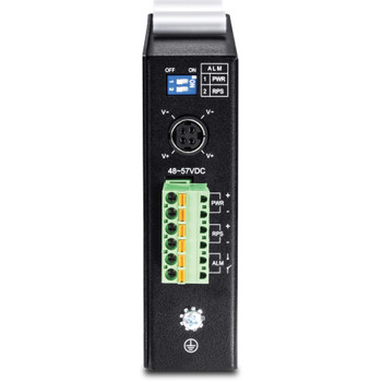 TRENDnet 5-Port Hardened Industrial Gigabit PoE+ DIN-Rail Switch, 120W Power Budget, 1 x SFP Slot, IP30 Rated, Unmanaged Switch, Gigabit PoE+ Network Switch, Lifetime Protection, Black, TI-PG541 TI-PG541