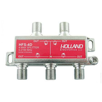 Holland HFS-4D 4-Way Diode Steered Splitter (5-2150 MHz) Holland HFS-4D 4-Way Diode Steered Splitter (5-2150 MHz)
