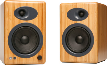 Audioengine A5+ Natural Bamboo Premium Powered Bookshelf Speakers