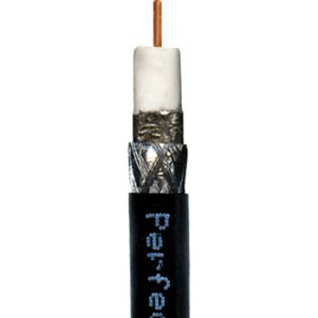 Perfect Vision PVRG6BLK RG6 Black Coax Cable Copper Clad Single- 1000 ft