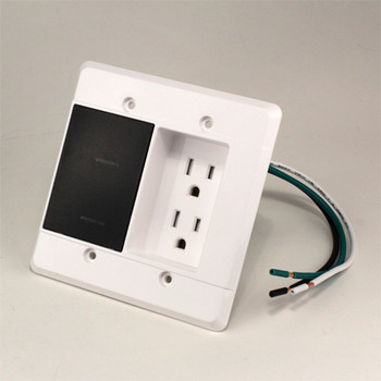 ELE9009 In-Wall Surge Protector with Recessed Dual Outlet