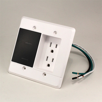 ELE9009 In-Wall Surge Protector with Recessed Dual Outlet ELE9009 In-Wall Surge Protector with Recessed Dual Outlet