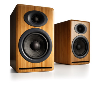 Audioengine P4 Passive Bookshelf Speakers with Natural Bamboo (Pair)