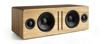 Audioengine B2 Premium Bluetooth Speaker - Zebrawood (B2-ZBR) - Front Angle No Grill