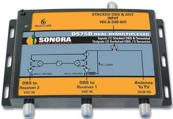 D575d Sonora Dual Destacker for Stacked LNB Single Line DBS Systems