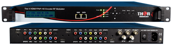 Thor H-4ADHD-QAM-IPLL 4-Channel HDMI/YpPbr/Composite to QAM Low Latency Encoder Modulator with IPTV Thor H-4ADHD-QAM-IPLL 4-Channel HDMI/YpPbr/Composite to QAM Low Latency Encoder Modulator with IPTV