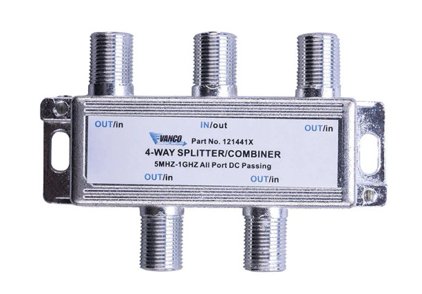 VANCO 121441X 4-Way Splitter/Combiner 121441X