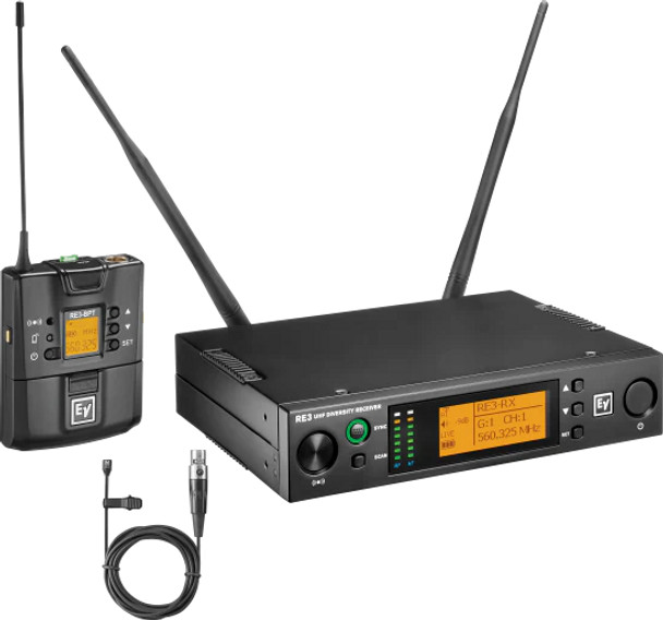 ELECTRO-VOICE RE3-BPOL-5H Single Channel Wireless With Bodypack And Ol3 Lav Mic Uhf (560-596 Mhz) RE3-BPOL-5H