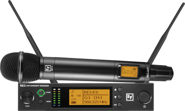 ELECTRO-VOICE RE3-ND76-5H Single Channel Wireless With Nd76 Hh Mic Uhf (560-596 Mhz) RE3-ND76-5H