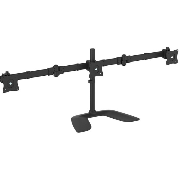 StarTech.com Triple Monitor Stand, Crossbar, Steel & Aluminum, For VESA Mount Monitors up to 27"(17.6lb/8kg), Monitor Stand, 3 Monitor Arm ARMBARTRIO2