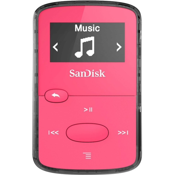 SanDisk Clip Jam SDMX26-008G-G46P 8 GB Flash MP3 Player - Pink SDMX26-008G-G46P